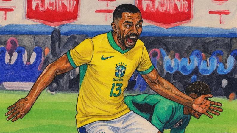 Paulo Henrique comemora gol pelo Brasil diante do Japão (Foto: Yuichi YAMAZAKI / AFP)