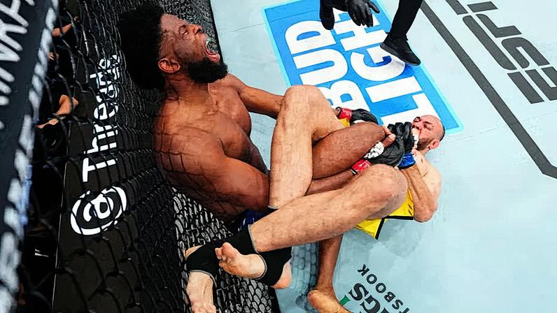 Valter Walker gosta de finalizar no calcanhar (Foto: Jeff Bottari / Zuffa LLC / Divulgação UFC)