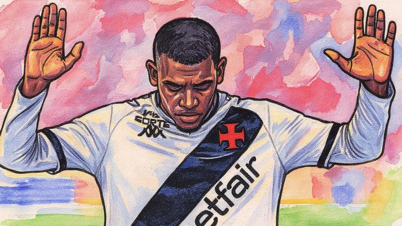 Rayan comemora gol marcado pelo Vasco contra o Internacional (Foto: Dikran Sahagian/Vasco)