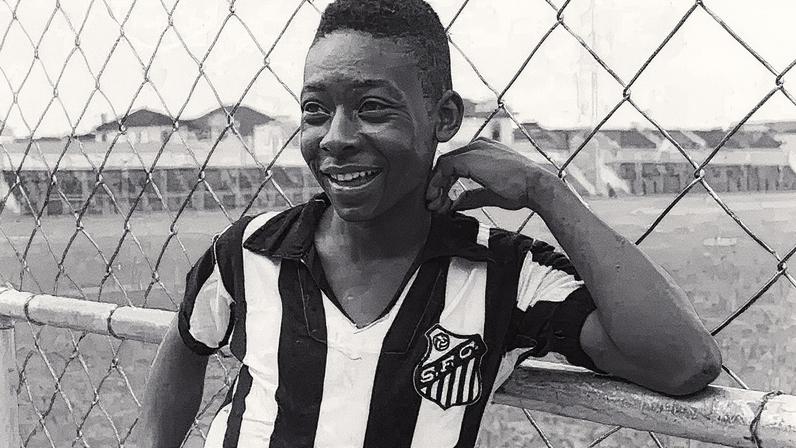 Pelé e Neymar, dois ícones de épocas diferentes, representam a força eterna dos Meninos da Vila. (Foto: Reprodução)