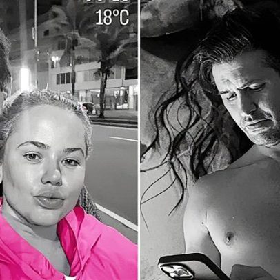 Flávia Alessandra treina em família com Otaviano e a caçula