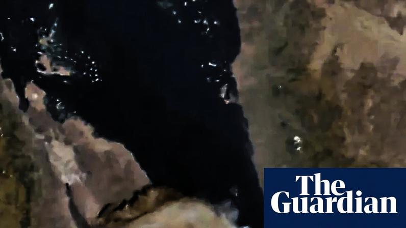 A satellite image of ash from the Hayli Gubbi volcano eruption in Ethiopia.