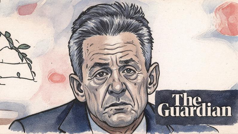 Nicolas Sarkozy on his way to begin his sentence three weeks ago. Photograph: Sarah Meyssonnier/Reuters