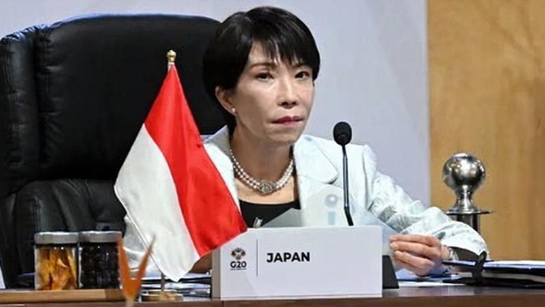 Japan's prime minister Sanae Takaichi during the opening plenary session at the G20 summit in Johannesburg, South Africa.