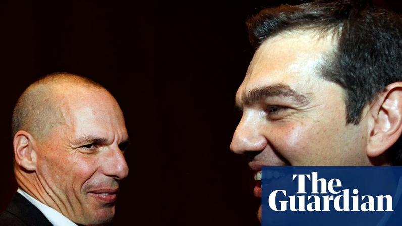 Former Greek prime minister Alexis Tsipras (right) with finance minister Yanis Varoufakis in 2015.