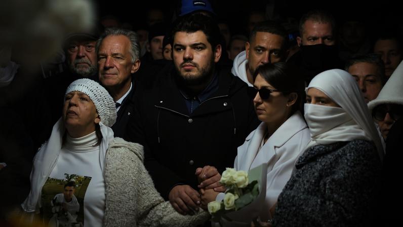 Movilización de protesta contra el narcotráfico en Marsella.