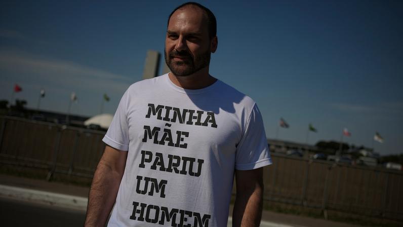 Eduardo Bolsonaro está nos Estados Unidos e é alvo de ação no Brasil. (Foto: Andre Borges/EFE)