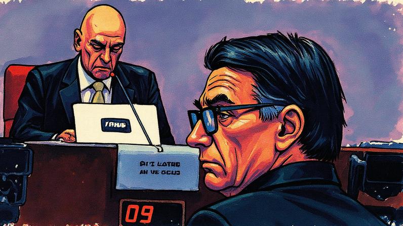 Julgamento de Jair Bolsonaro que o condenou a 27 anos e três meses de prisão teve ritmo acelerado. (Foto: Andre Borges/EFE)