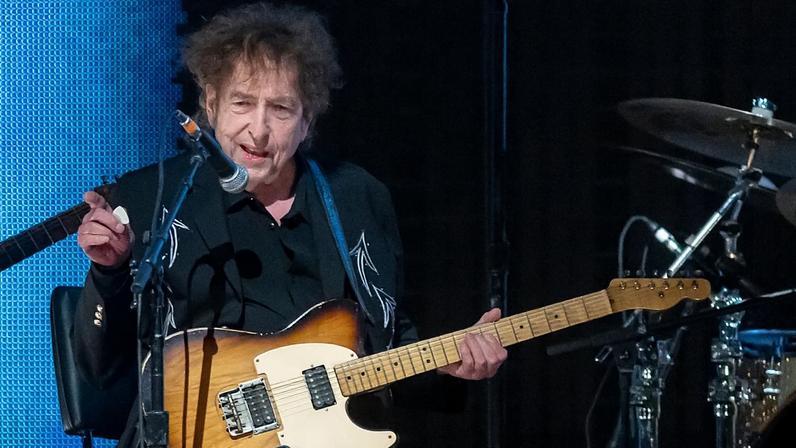 Bob Dylan during Farm Aid on Sept. 23, 2023 in Noblesville, Indiana.