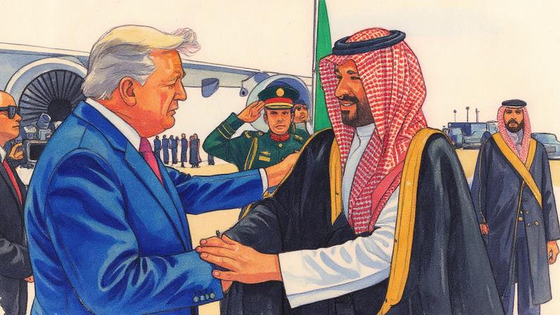 Trump faz festa luxuosa para receber o príncipe herdeiro saudita