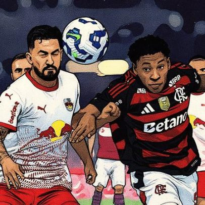 Torcedores reclamam da falta de cartão vermelho em Flamengo x RB Bragantino