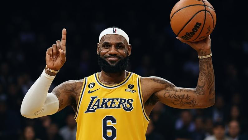 LeBron James em ação pelo Los Angeles Lakers (Foto: AFP)