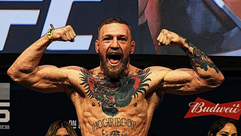 Conor McGregor em pesagem no UFC (Foto: MICHAEL REAVES / AFP)