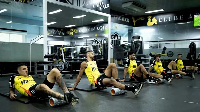 Opções do Atlético contra o Flamengo (Foto: Pedro Souza / Atlético)