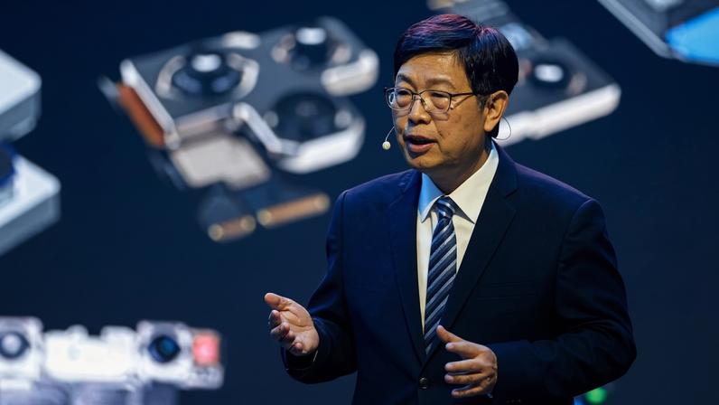 Presidente da Foxconn, Young Liu, fala durante evento em Taipei, em Taiwan