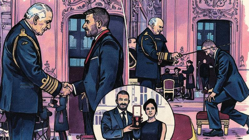 David Beckham was knighted by King Charles III. AP