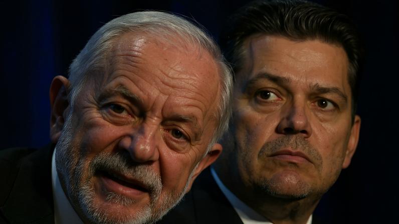 O presidente Lula da Silva e Davi Alcolumbre, presidente do Senado, em evento em Brasília em maio (Foto: André Borges/EFE)