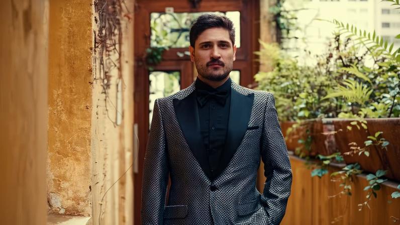 Daniel Rocha pronto para o Emmy Internacional 2025 — Foto: Divulgação