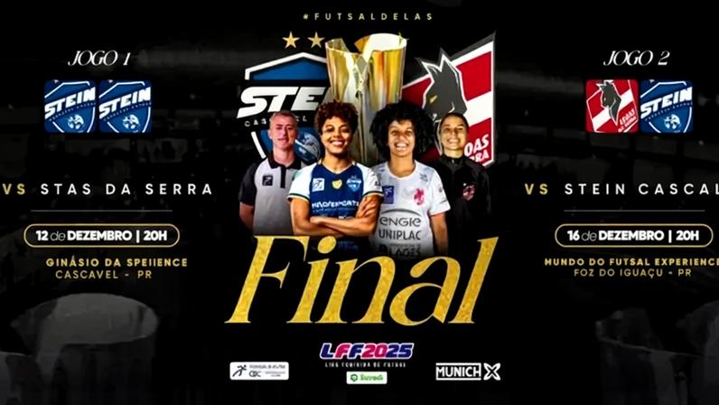 Leoas da Serra e Stein Cascavel se enfrentam pela final da Liga Feminina de Futsal (Foto: Divulgação)