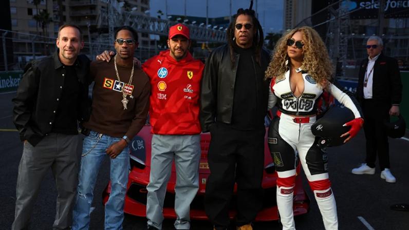 Hamilton encontra Beyoncé e Jay-Z horas antes do GP de Las Vegas, vídeo