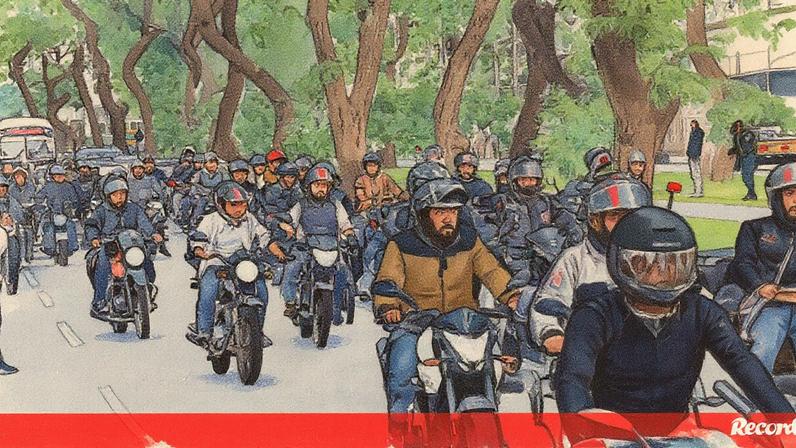 Motociclistas protestam em Lima contra novas regras do governo