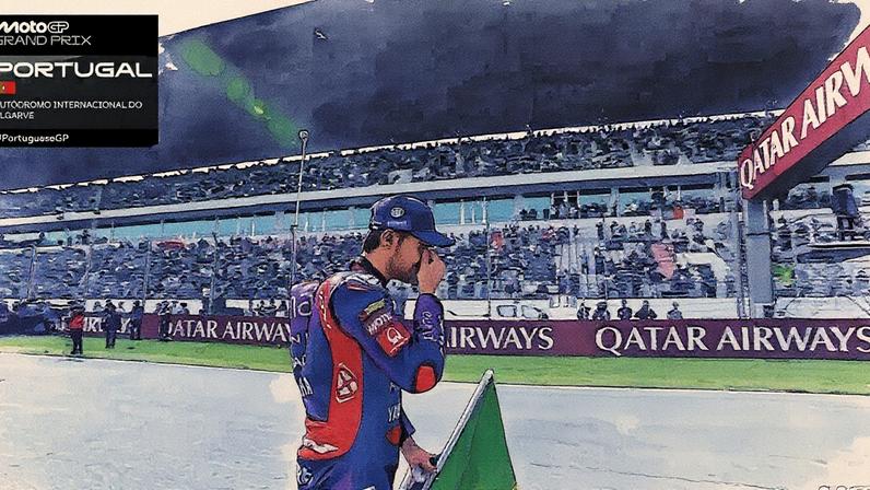 Em lágrimas e de bandeira em punho: Miguel Oliveira aplaudido no Algarve antes do adeus ao MotoGP