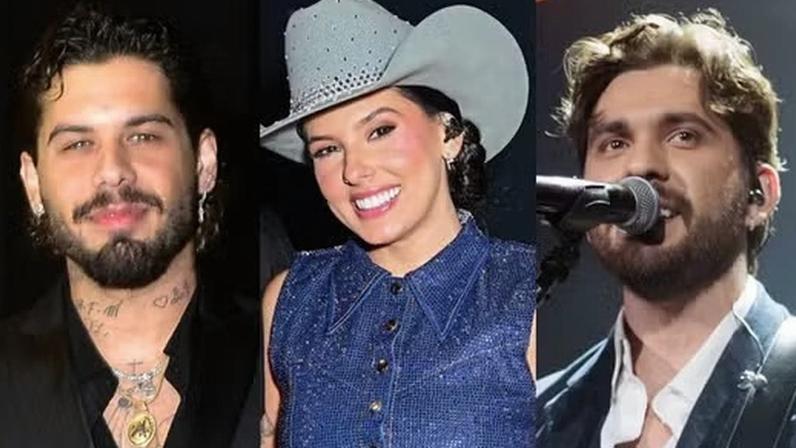 Após especulações sobre indireta a ex de Ana Castela em música, Zé Felipe curte post que reforça a teoria — Foto: Eduardo Martins/Brazil News, Msb/Agnews e Brazil News/Manuela Scarpa