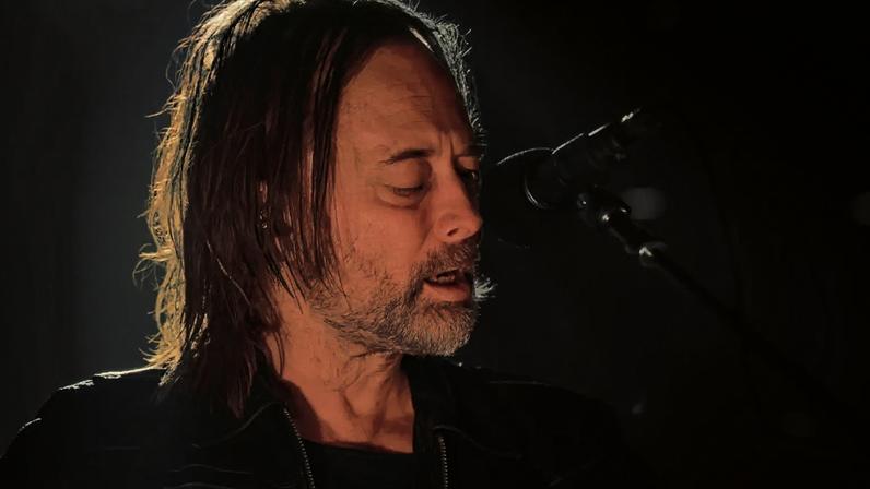 Thom Yorke, frontman of Radiohead, pictured during a live 2025 performance in the U.K.