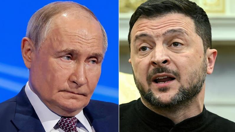 Putin, Trump e Zelensky –Fotos: AFP
