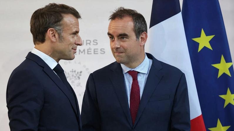 O presidente francês Emmanuel Macron e o primeiro-ministro Sebastien Lecornu. Foto: Ludovic Marin/POOL/ AFP