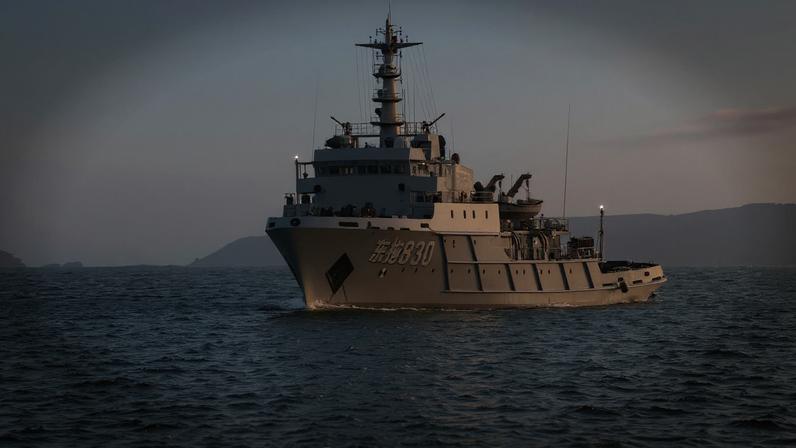 Navio militar chinês se aproxima de Taiwan –foto: Adek Berry/AFP