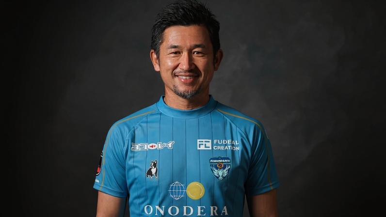 Kazu Miura aos 58 anos — Foto: Divulgação/ Yokohama FC
