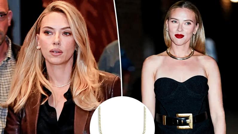 Scarlett Johansson's BaubleBar necklace is included in the brand's sweeping sale.