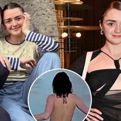 Maisie Williams é flagrada nadando ao ar livre em lagoa na Itália