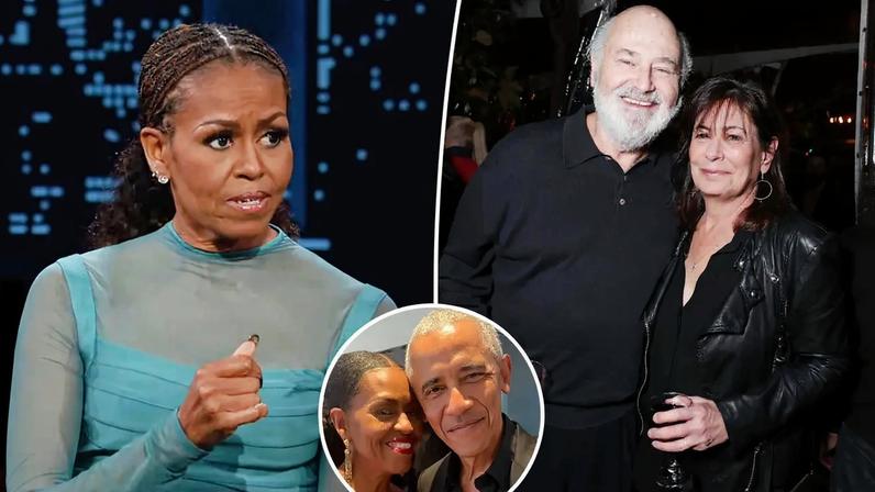 Barack and Michele Obama were supposed to meet with Rob and Michele Reiner the night they were killed, allegedly by their son Nick. Jimmy Kimmel Live / YouTube