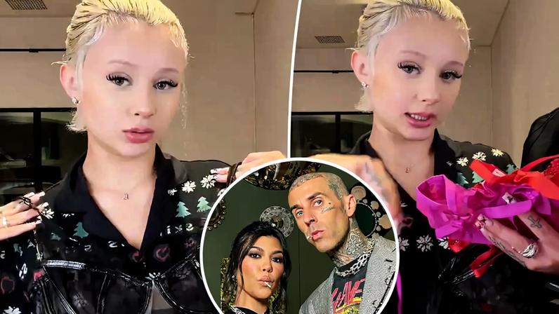 Alabama Barker fired back at her critics over her lingerie Christmas gift from Travis Barker and Kourtney Kardashian.