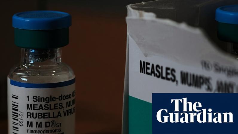 A vial of the measles, mumps and rubella vaccine at the Lubbock health department in Texas on 26 February. Photograph: Mary Conlon/AP