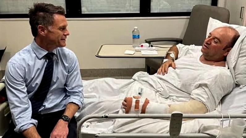 Ahmed al-Ahmed and NSW premier Chris Minns in hospital. In an interview with CBS News, Ahmed has spoken of his attempt to stop the Bondi beach attack on 14 December.