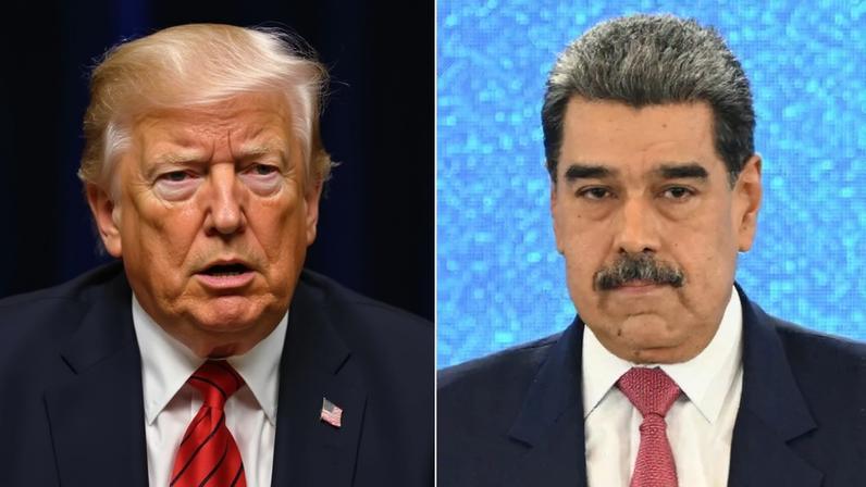 Governo Trump escala a crise com a Venezuela ao sancionar sobrinhos de Maduro e apreender um navio carregado de petróleo. Fotos: Federico PARRA / AFP e ANDREW CABALLERO-REYNOLDS / AFP