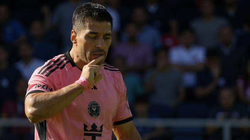 1 de 1 Luis Suárez em Inter Miami x Nashville no Geodis Park, nos playoffs da MLS — Foto: MLS via Getty Images