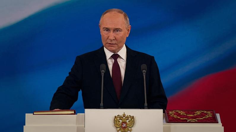 Vladimir Putin durante posse em Moscou 7/5/2024 Kremlin.ru/Divulgação via REUTERS