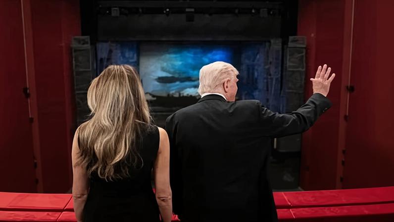 Melania and Donald Trump at the opening night of Les Misérables at the Kennedy Center in June.