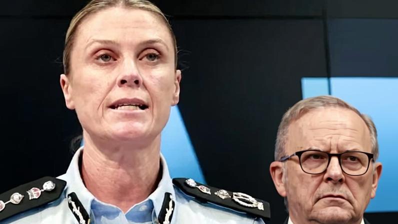 Australian federal police commissioner Krissy Barrett gives an update on the investigation into the alleged shooters behind the Bondi terror attack.