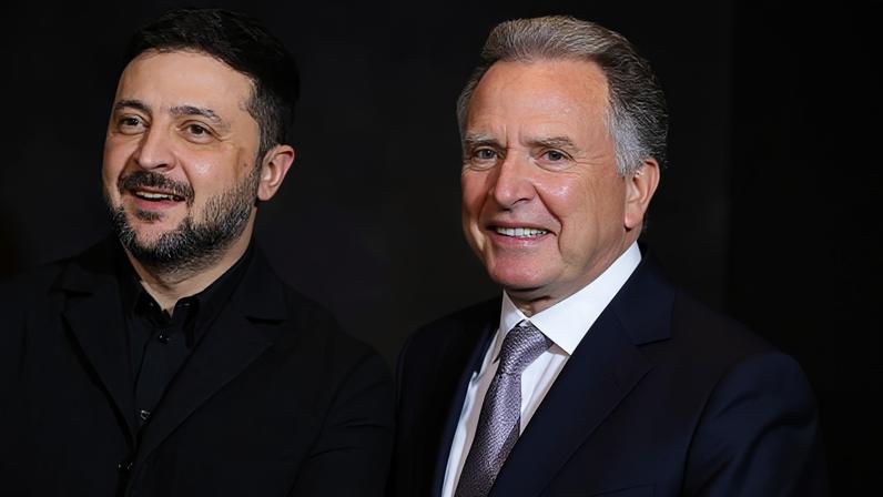 Ukrainian president Volodymyr Zelenskyy and US special envoy Steve Witkoff at the chancellery in Berlin. Photograph: Lisi Niesner/Reuters