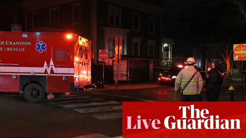 Emergency services at the scene. Photograph: Mark Stockwell/AP