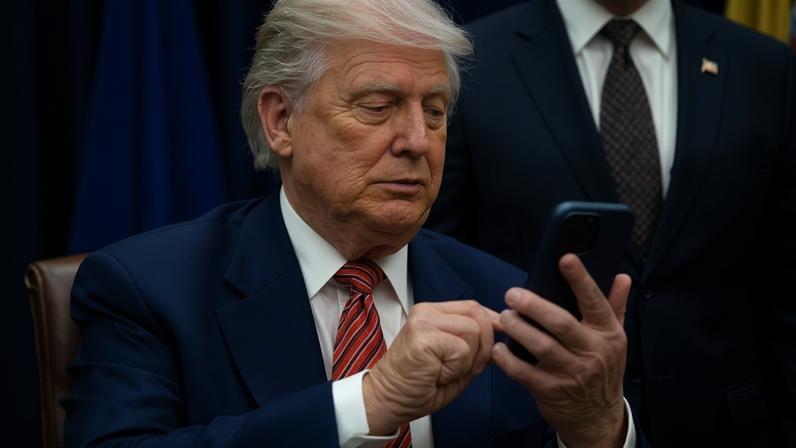 Donald Trump in the Oval Office on 23 May.