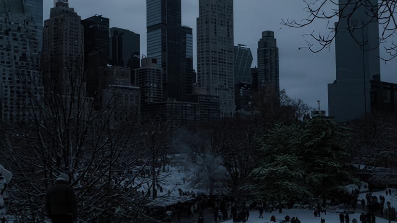 People enjoy the winter weather in Central Park in New York, New York, on 27 December 2025.