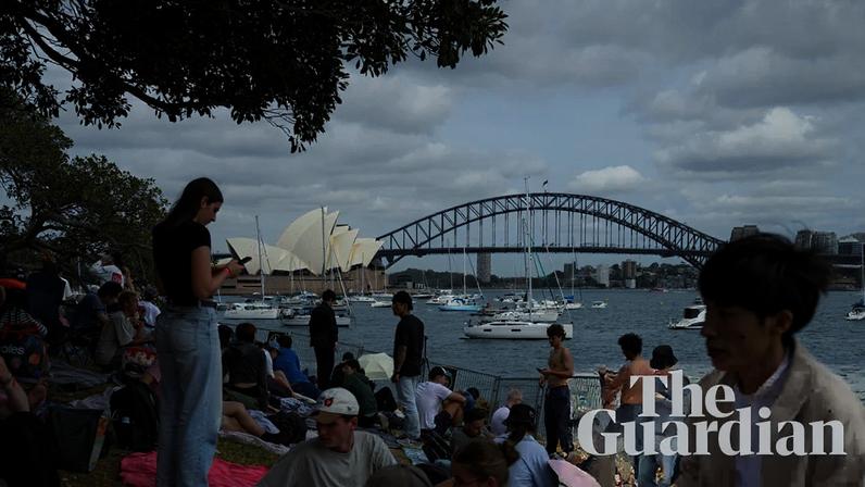 Revellers gather at Mrs Macquaries Point in anticipation of the annual New Year's Eve fireworks display in Sydney.