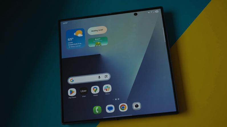 The upcoming “Wide Fold” will seemingly be shorter and wider when unfolded compared to Samsung’s Z Fold 7 (pictured).