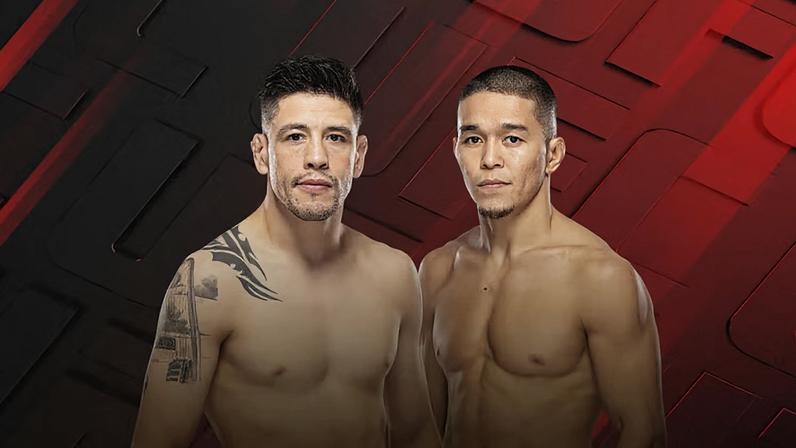 Brandon Moreno e Asu Almabayev fazem a luta principal do UFC México, em 28 de fevereiro de 2026. (Divulgação)